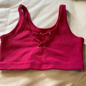 TRENDY HOT PINK SPORTS BRA. So cool